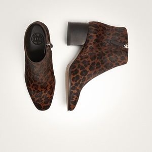 Massimo Dutti Leopard Print Ankle Boots